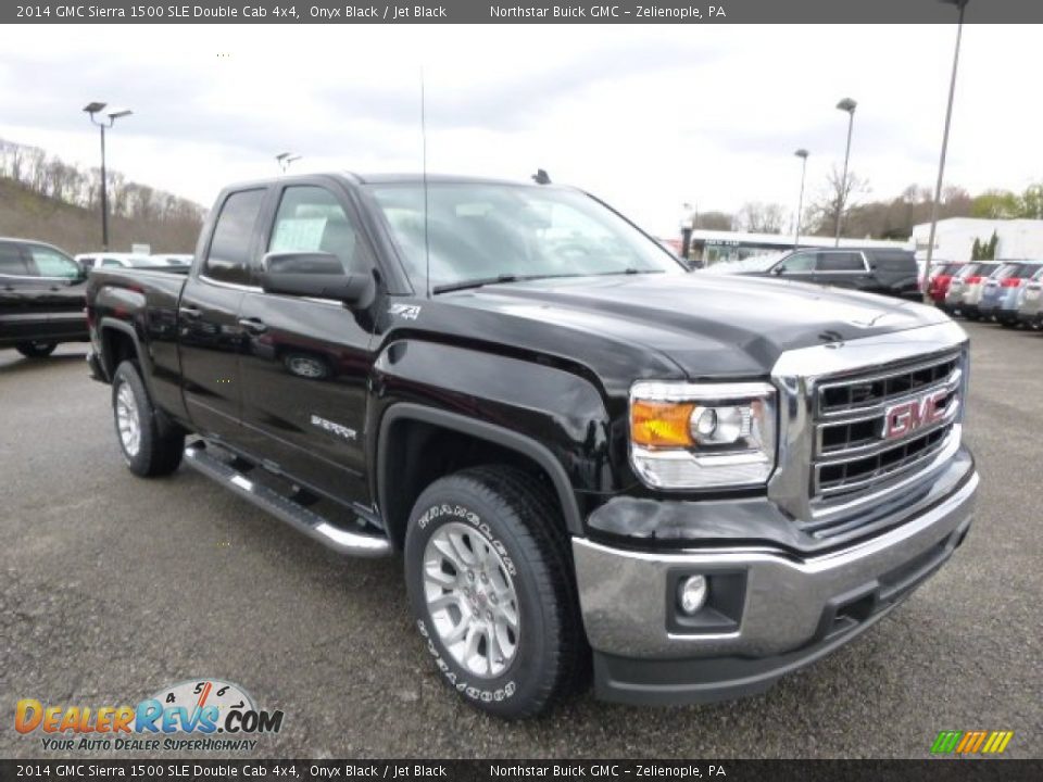 2014 GMC Sierra 1500 SLE Double Cab 4x4 Onyx Black / Jet Black Photo #3