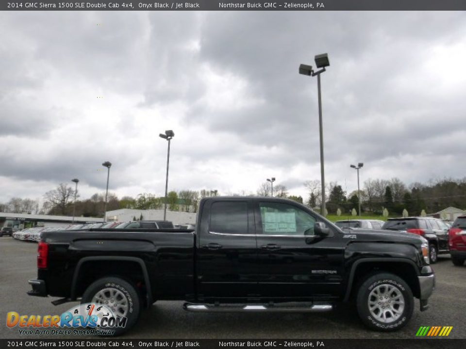 2014 GMC Sierra 1500 SLE Double Cab 4x4 Onyx Black / Jet Black Photo #4
