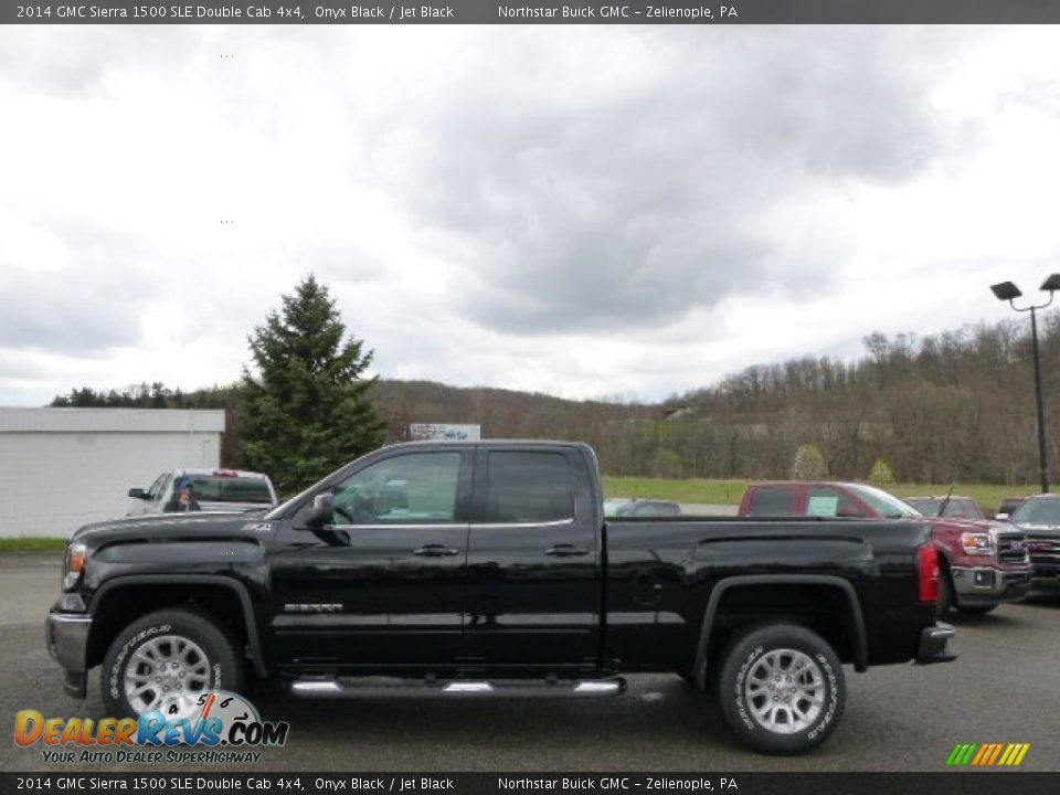 2014 GMC Sierra 1500 SLE Double Cab 4x4 Onyx Black / Jet Black Photo #8