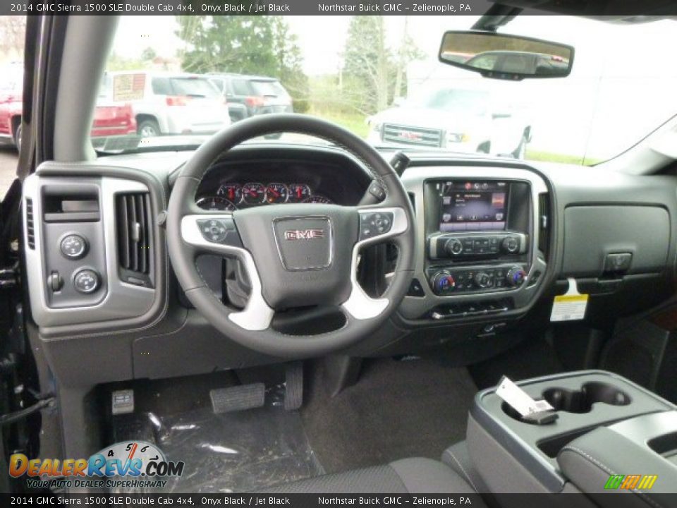 2014 GMC Sierra 1500 SLE Double Cab 4x4 Onyx Black / Jet Black Photo #12
