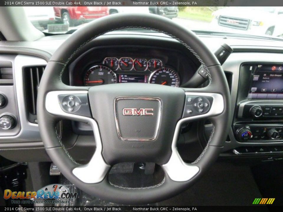 2014 GMC Sierra 1500 SLE Double Cab 4x4 Onyx Black / Jet Black Photo #18