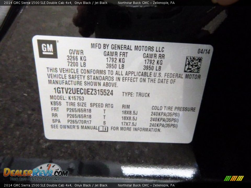 2014 GMC Sierra 1500 SLE Double Cab 4x4 Onyx Black / Jet Black Photo #20