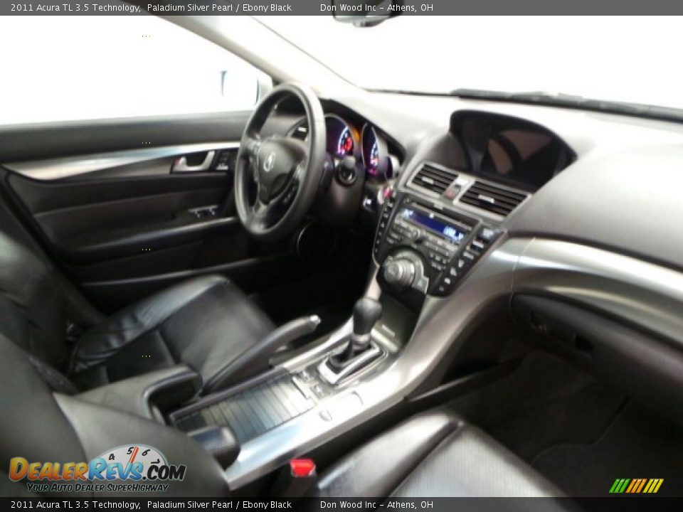 2011 Acura TL 3.5 Technology Paladium Silver Pearl / Ebony Black Photo #26