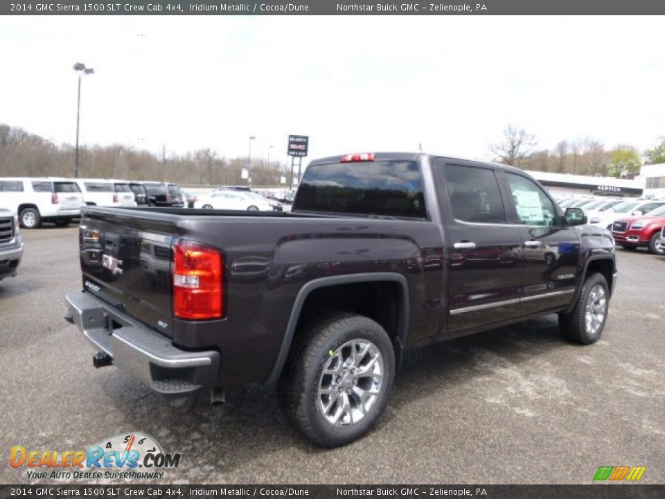 2014 GMC Sierra 1500 SLT Crew Cab 4x4 Iridium Metallic / Cocoa/Dune Photo #5