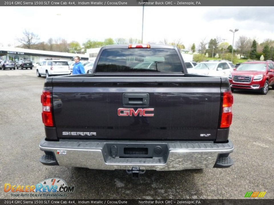 2014 GMC Sierra 1500 SLT Crew Cab 4x4 Iridium Metallic / Cocoa/Dune Photo #6