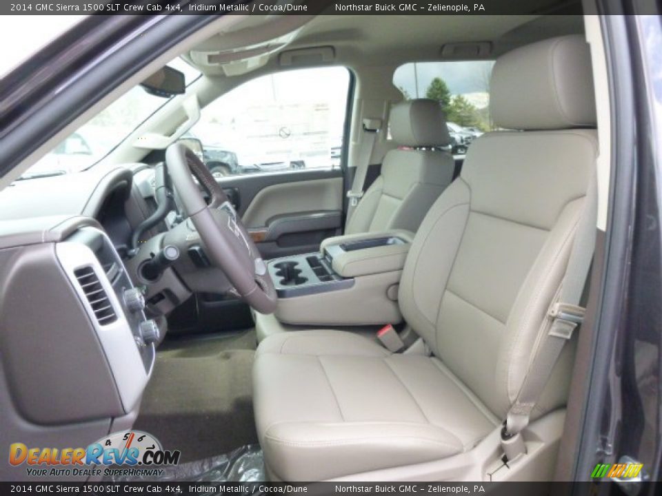 2014 GMC Sierra 1500 SLT Crew Cab 4x4 Iridium Metallic / Cocoa/Dune Photo #10