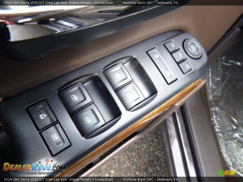 2014 GMC Sierra 1500 SLT Crew Cab 4x4 Iridium Metallic / Cocoa/Dune Photo #13