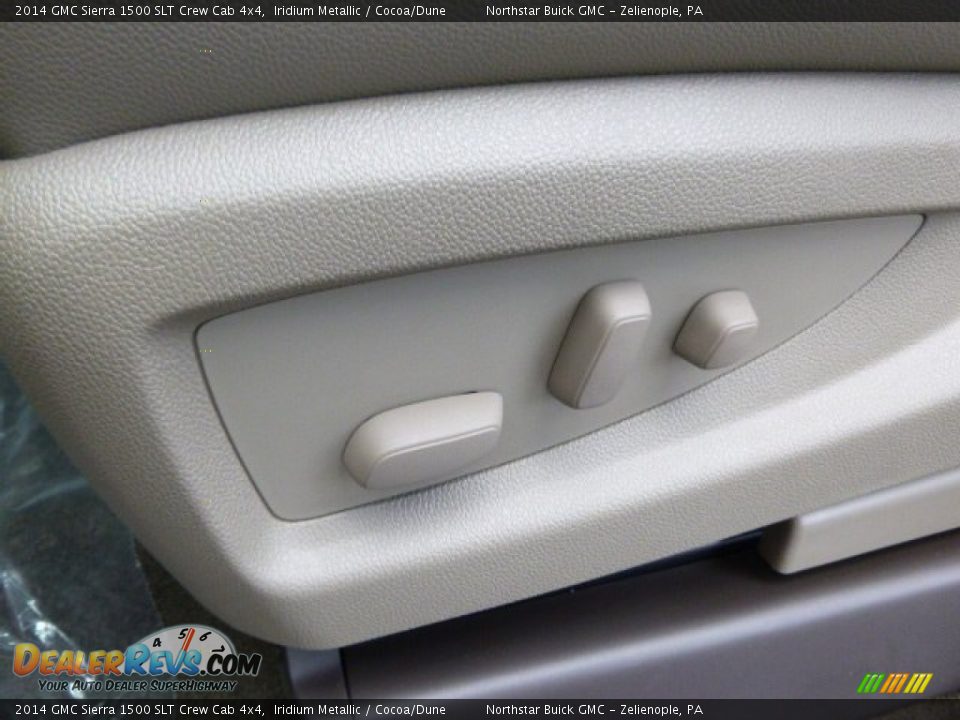 2014 GMC Sierra 1500 SLT Crew Cab 4x4 Iridium Metallic / Cocoa/Dune Photo #14
