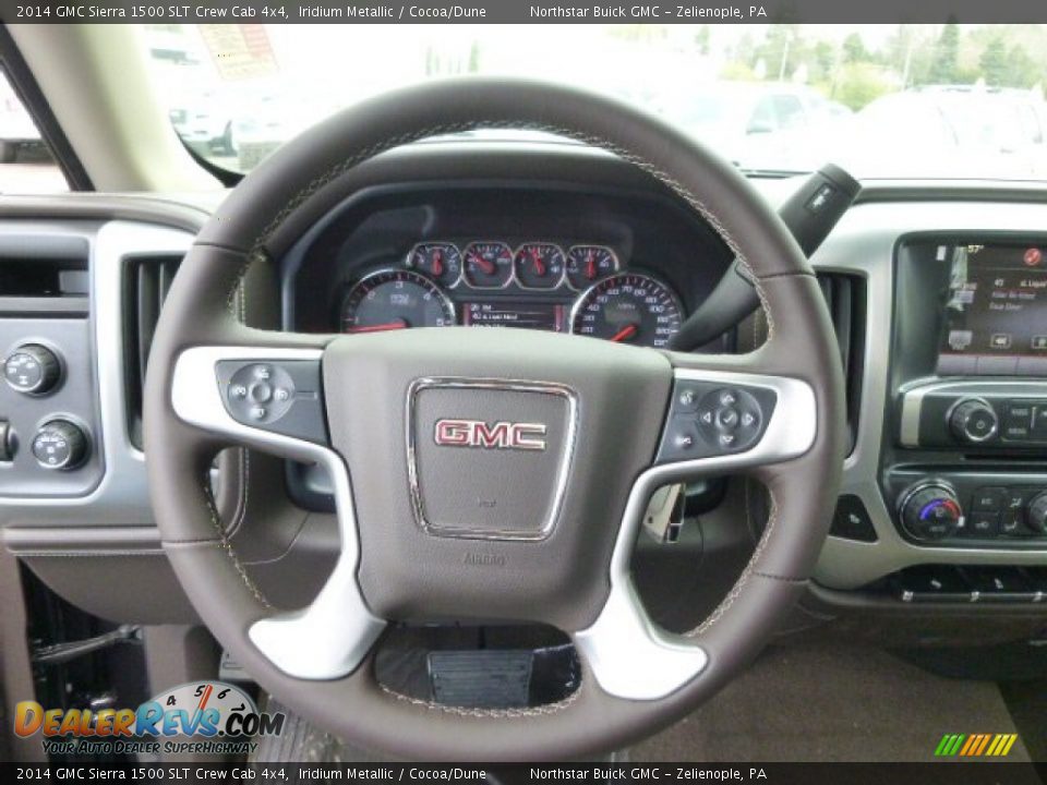 2014 GMC Sierra 1500 SLT Crew Cab 4x4 Iridium Metallic / Cocoa/Dune Photo #18