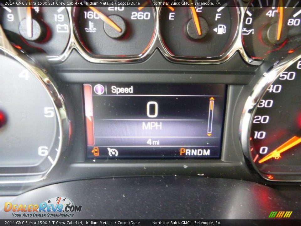 2014 GMC Sierra 1500 SLT Crew Cab 4x4 Iridium Metallic / Cocoa/Dune Photo #19
