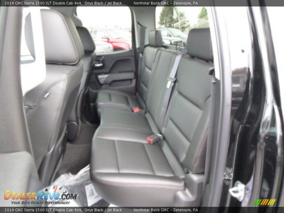 2014 GMC Sierra 1500 SLT Double Cab 4x4 Onyx Black / Jet Black Photo #11