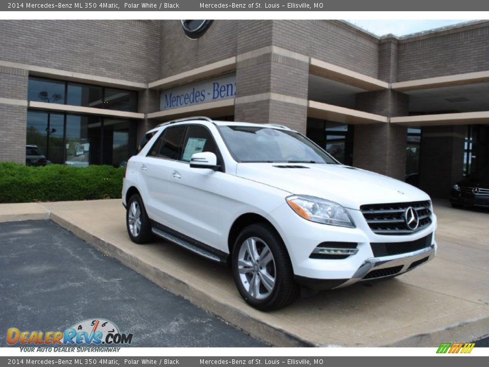 2014 Mercedes-Benz ML 350 4Matic Polar White / Black Photo #1