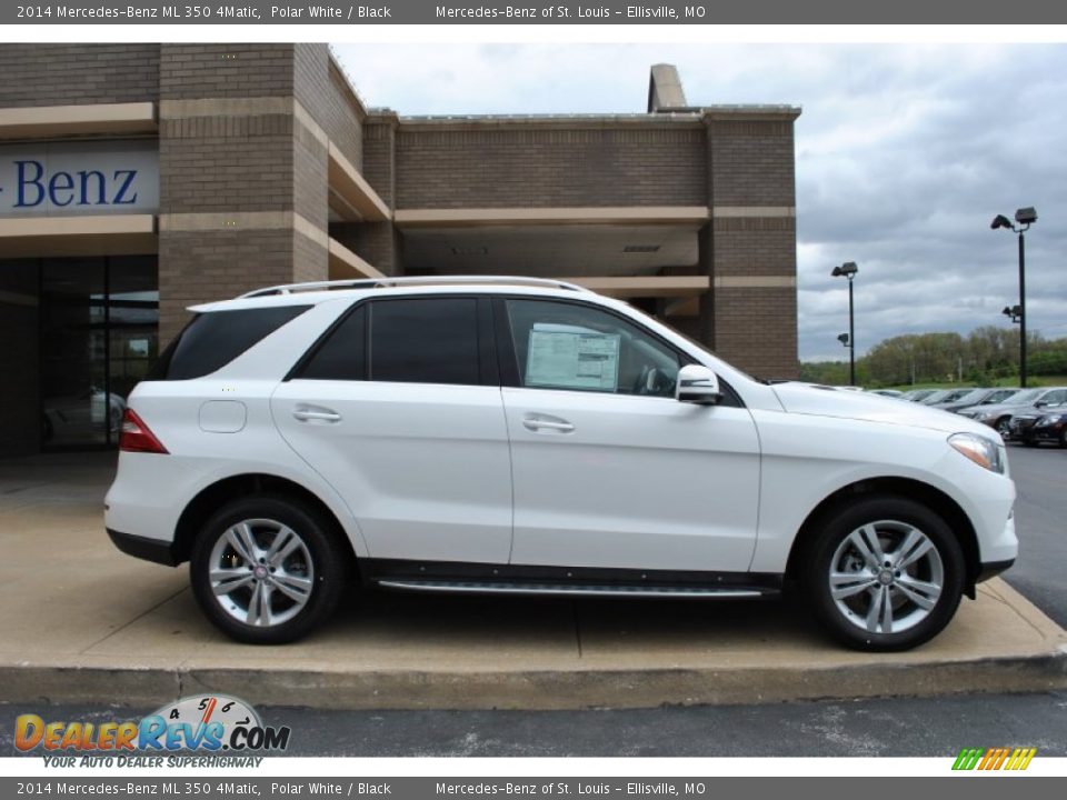 2014 Mercedes-Benz ML 350 4Matic Polar White / Black Photo #2