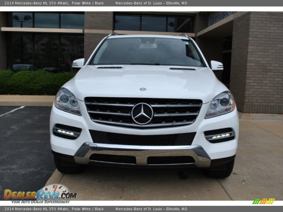 2014 Mercedes-Benz ML 350 4Matic Polar White / Black Photo #6