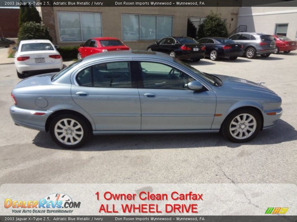 2003 Jaguar X-Type 2.5 Adriatic Blue Metallic / Ivory Photo #2