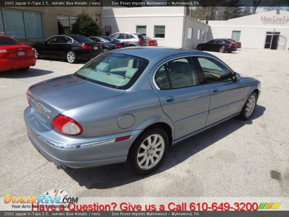 2003 Jaguar X-Type 2.5 Adriatic Blue Metallic / Ivory Photo #3