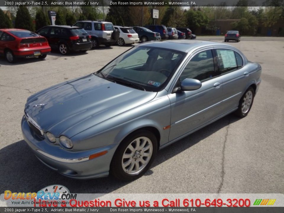 2003 Jaguar X-Type 2.5 Adriatic Blue Metallic / Ivory Photo #7