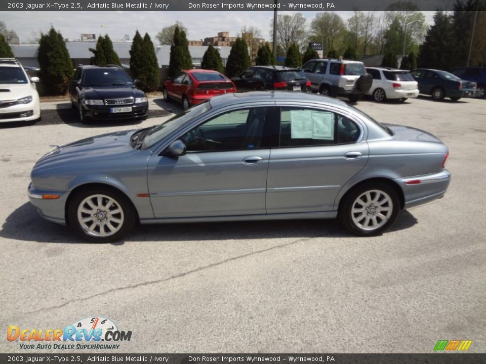2003 Jaguar X-Type 2.5 Adriatic Blue Metallic / Ivory Photo #8