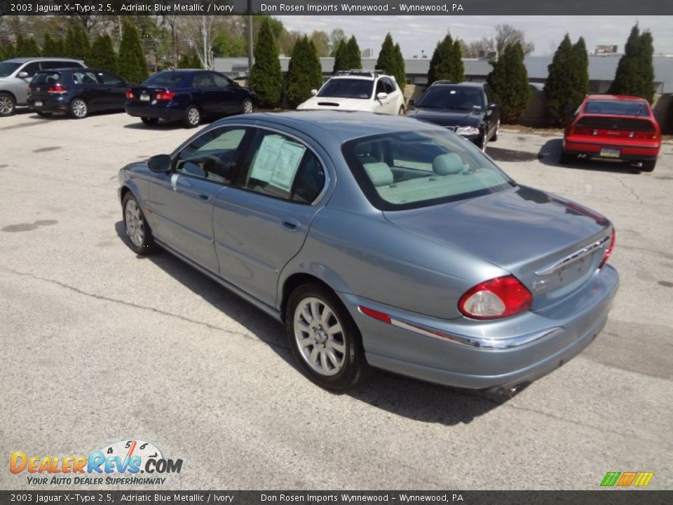 2003 Jaguar X-Type 2.5 Adriatic Blue Metallic / Ivory Photo #9