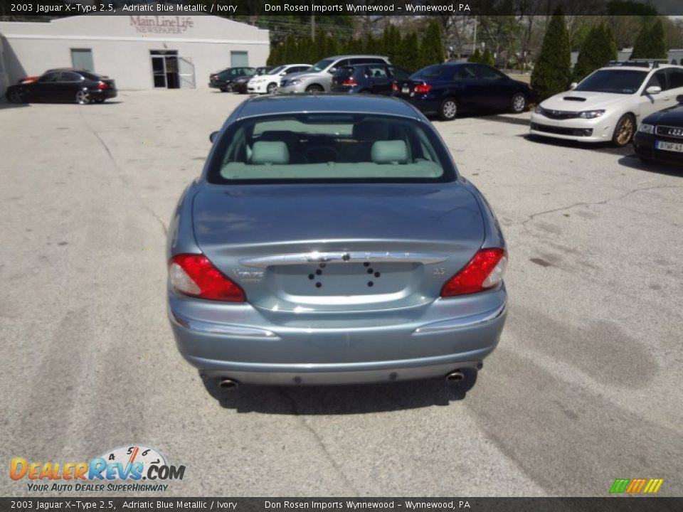 2003 Jaguar X-Type 2.5 Adriatic Blue Metallic / Ivory Photo #10