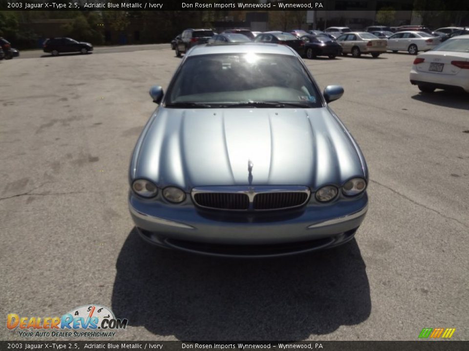 2003 Jaguar X-Type 2.5 Adriatic Blue Metallic / Ivory Photo #11