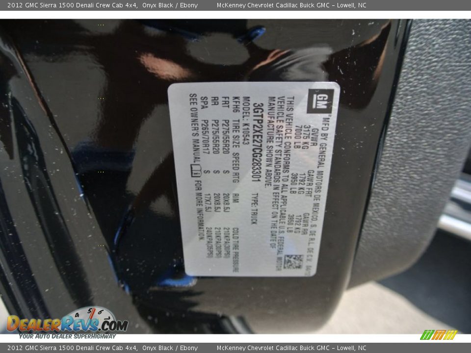 2012 GMC Sierra 1500 Denali Crew Cab 4x4 Onyx Black / Ebony Photo #7