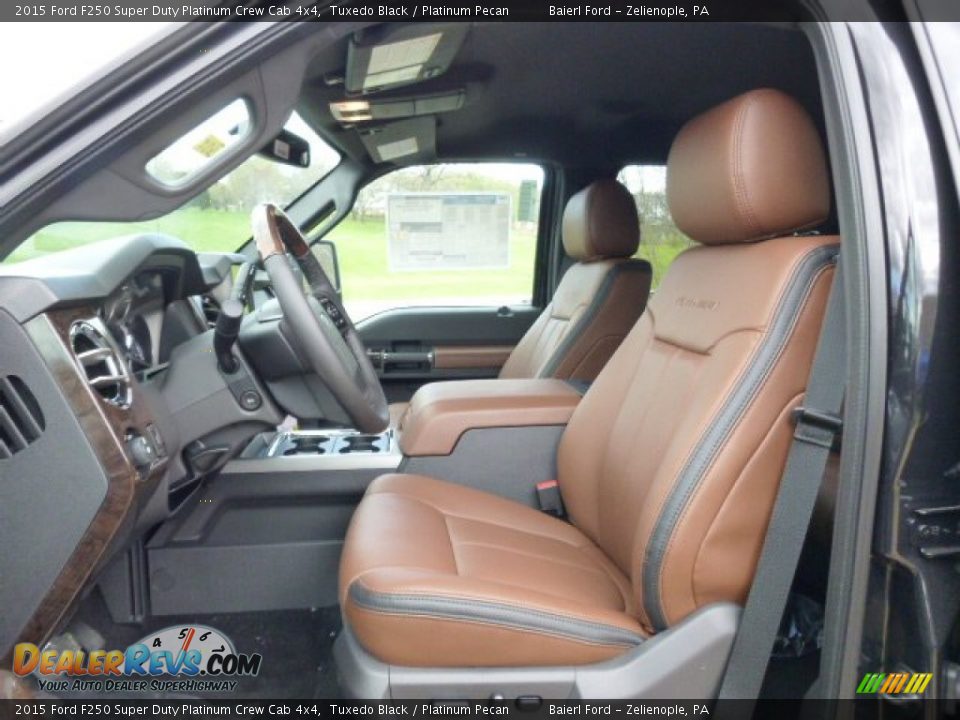 Platinum Pecan Interior - 2015 Ford F250 Super Duty Platinum Crew Cab 4x4 Photo #10