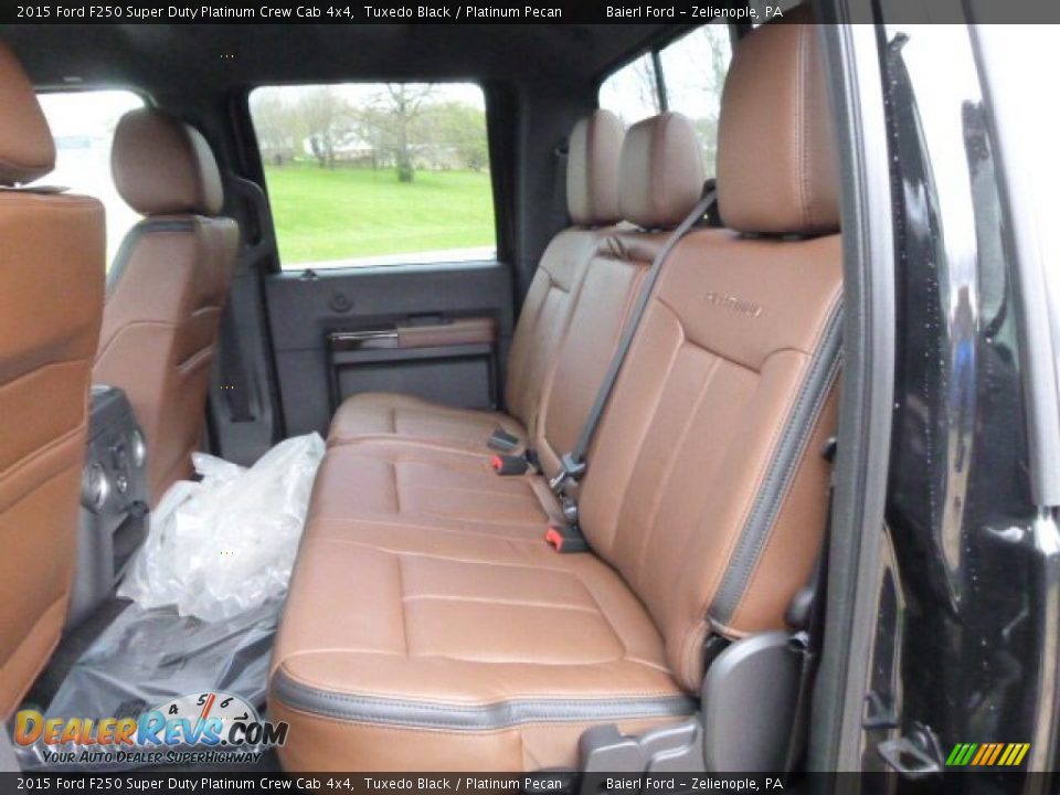 Rear Seat of 2015 Ford F250 Super Duty Platinum Crew Cab 4x4 Photo #11