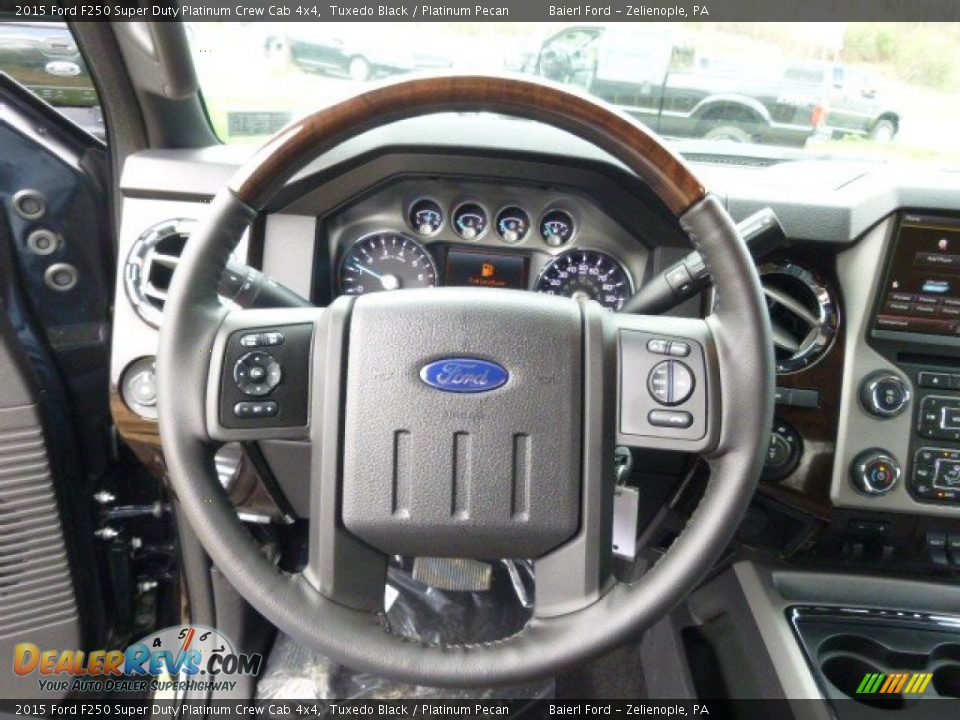 2015 Ford F250 Super Duty Platinum Crew Cab 4x4 Steering Wheel Photo #18