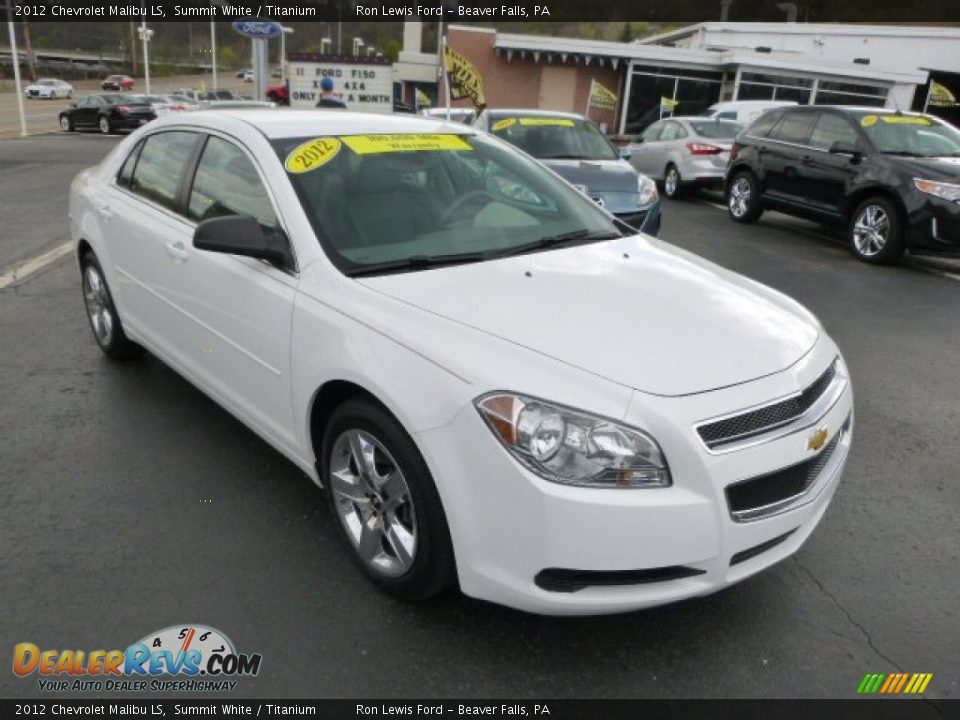 2012 Chevrolet Malibu LS Summit White / Titanium Photo #2