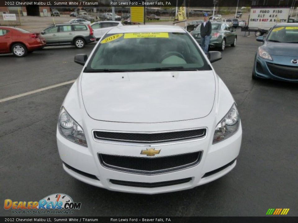 2012 Chevrolet Malibu LS Summit White / Titanium Photo #3