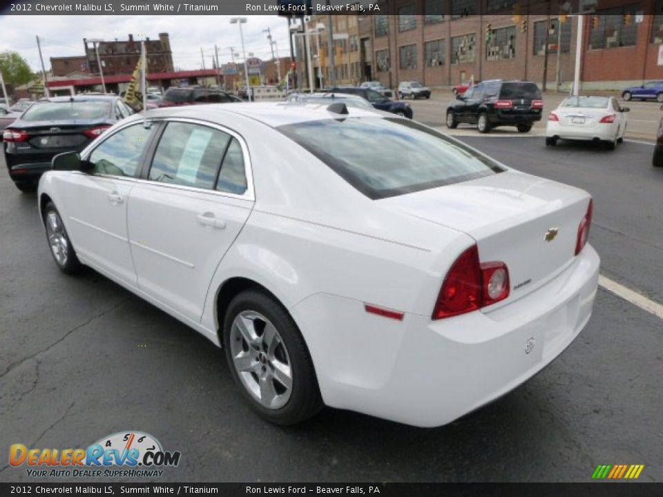 2012 Chevrolet Malibu LS Summit White / Titanium Photo #6