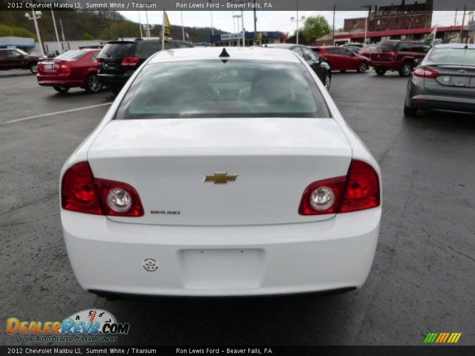 2012 Chevrolet Malibu LS Summit White / Titanium Photo #7