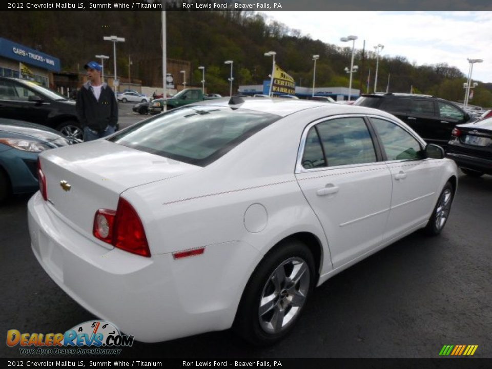 2012 Chevrolet Malibu LS Summit White / Titanium Photo #8