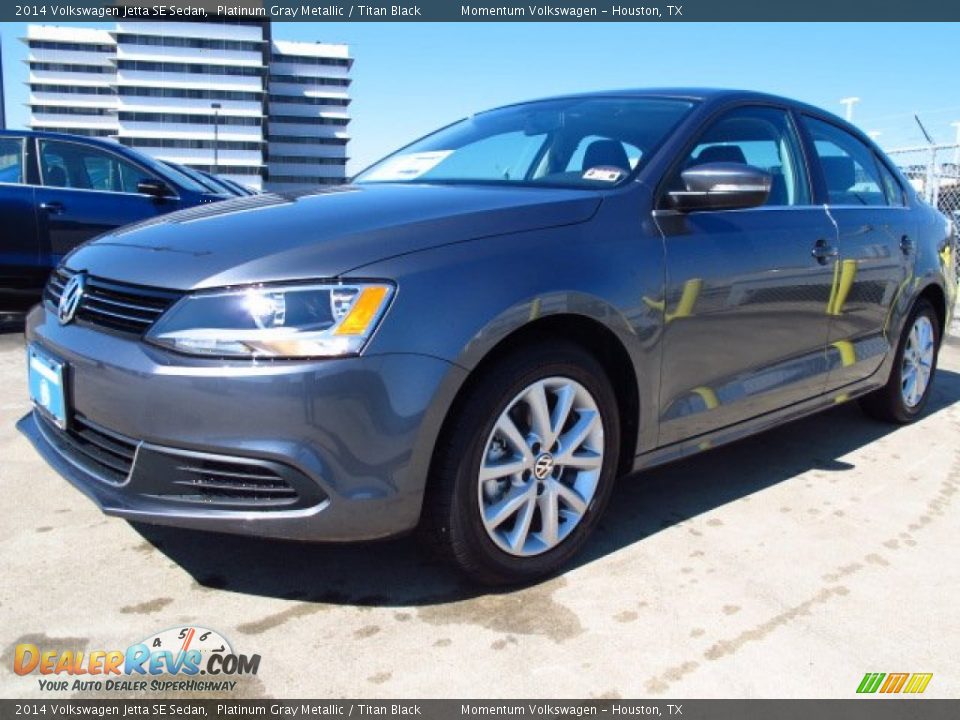 2014 Volkswagen Jetta SE Sedan Platinum Gray Metallic / Titan Black Photo #3