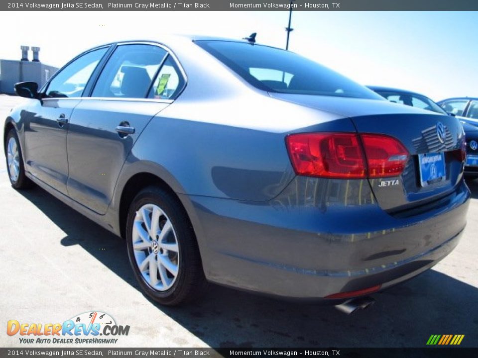 2014 Volkswagen Jetta SE Sedan Platinum Gray Metallic / Titan Black Photo #4