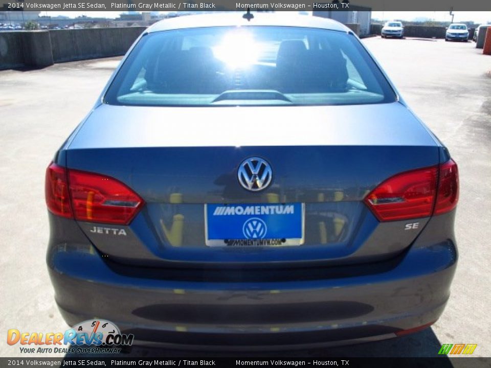 2014 Volkswagen Jetta SE Sedan Platinum Gray Metallic / Titan Black Photo #5