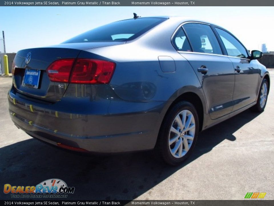 2014 Volkswagen Jetta SE Sedan Platinum Gray Metallic / Titan Black Photo #6