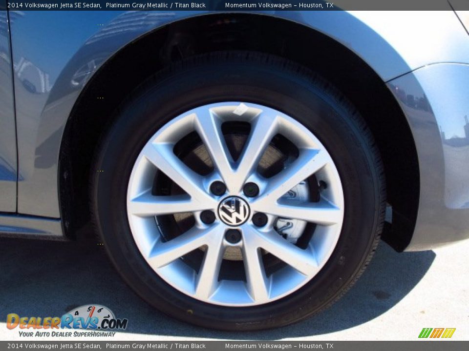 2014 Volkswagen Jetta SE Sedan Platinum Gray Metallic / Titan Black Photo #7