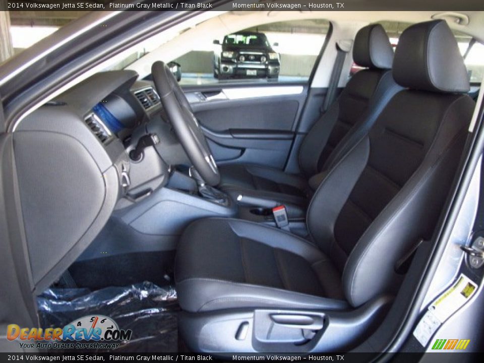 2014 Volkswagen Jetta SE Sedan Platinum Gray Metallic / Titan Black Photo #9