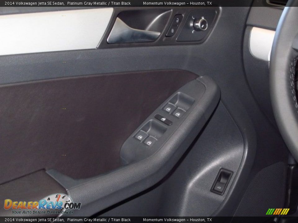 2014 Volkswagen Jetta SE Sedan Platinum Gray Metallic / Titan Black Photo #15