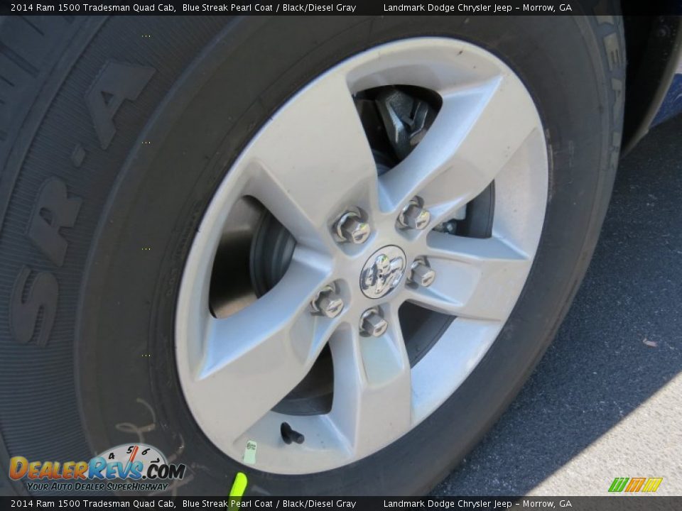 2014 Ram 1500 Tradesman Quad Cab Blue Streak Pearl Coat / Black/Diesel Gray Photo #5