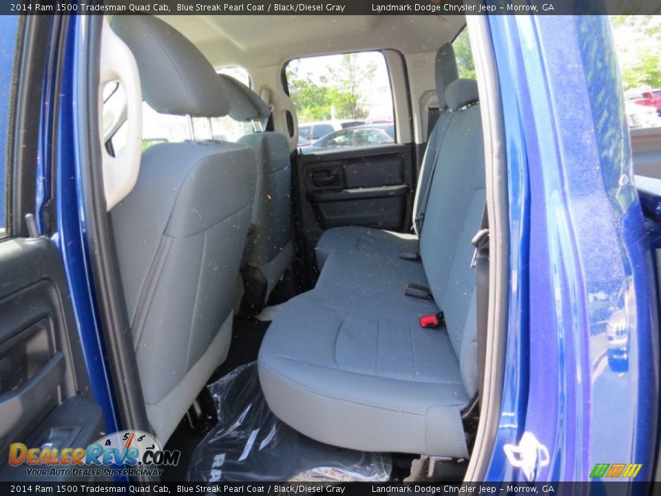 2014 Ram 1500 Tradesman Quad Cab Blue Streak Pearl Coat / Black/Diesel Gray Photo #7
