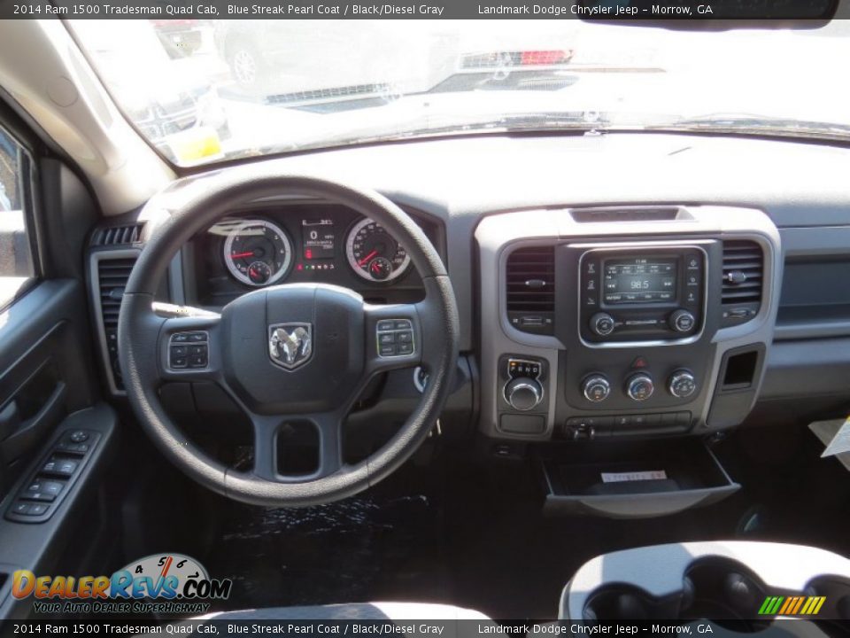 2014 Ram 1500 Tradesman Quad Cab Blue Streak Pearl Coat / Black/Diesel Gray Photo #8