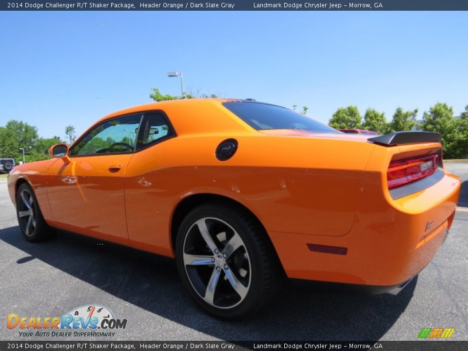 2014 Dodge Challenger R/T Shaker Package Header Orange / Dark Slate Gray Photo #2