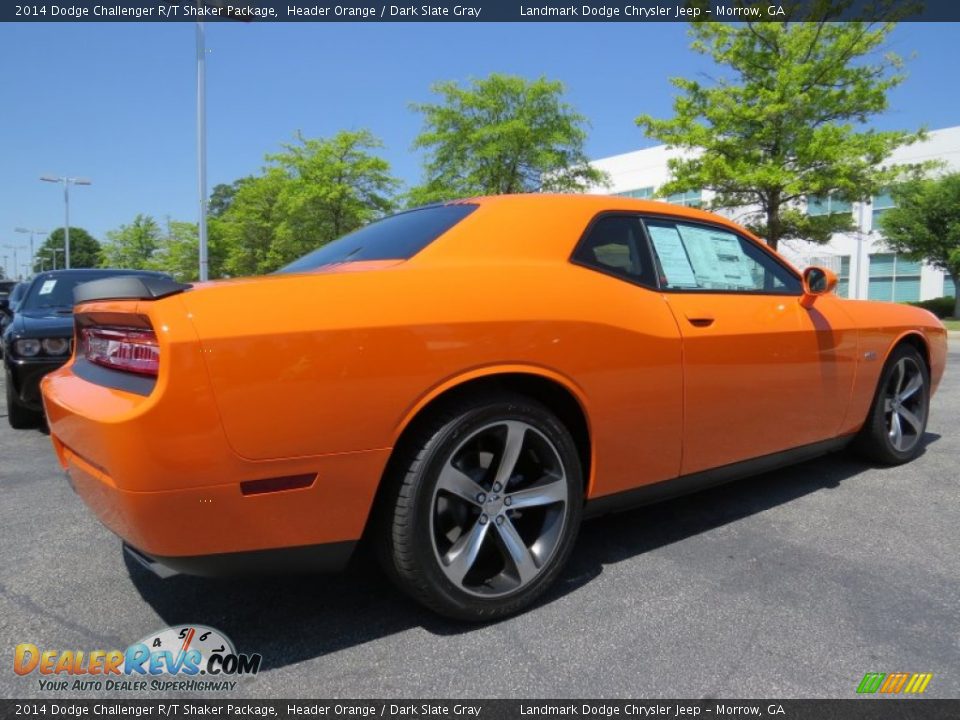 2014 Dodge Challenger R/T Shaker Package Header Orange / Dark Slate Gray Photo #3