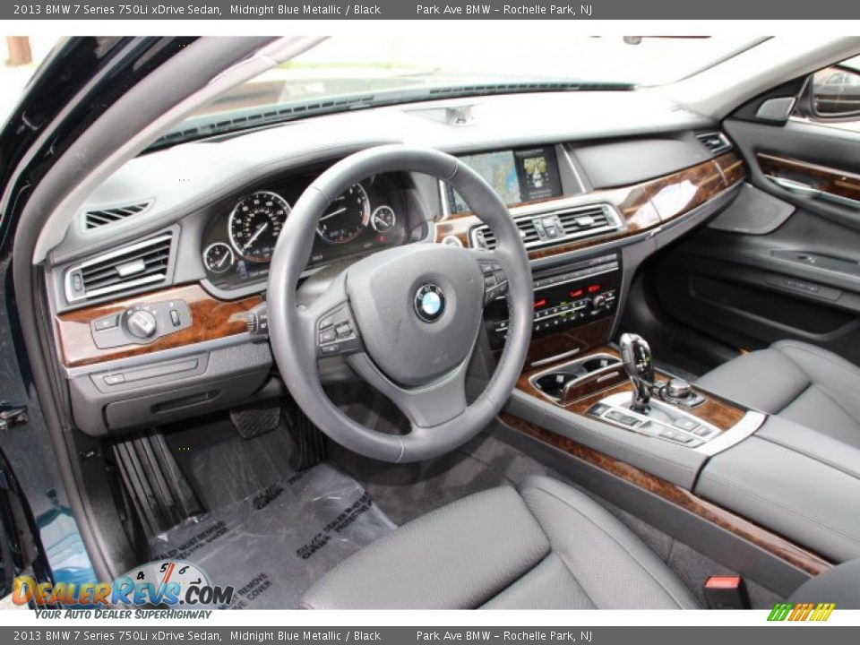 Black Interior - 2013 BMW 7 Series 750Li xDrive Sedan Photo #10