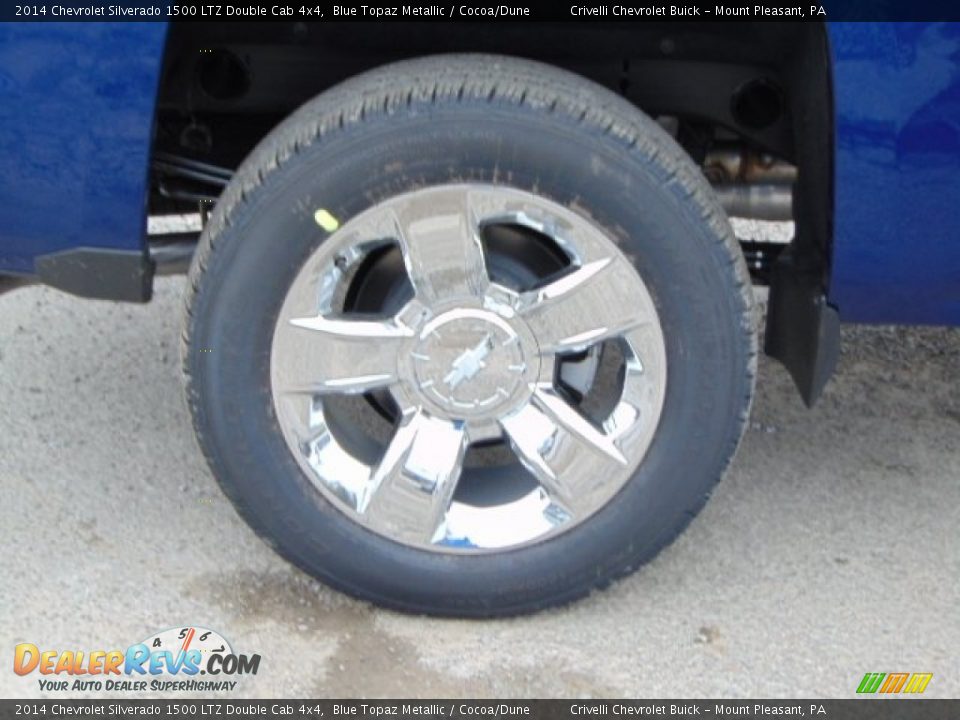 2014 Chevrolet Silverado 1500 LTZ Double Cab 4x4 Blue Topaz Metallic / Cocoa/Dune Photo #6