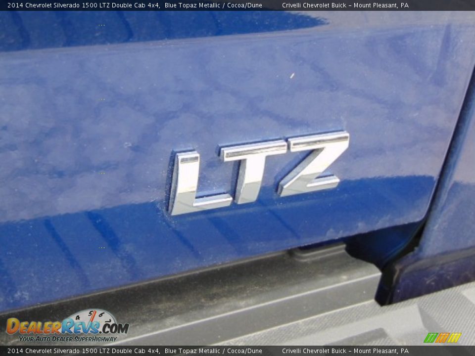 2014 Chevrolet Silverado 1500 LTZ Double Cab 4x4 Blue Topaz Metallic / Cocoa/Dune Photo #8
