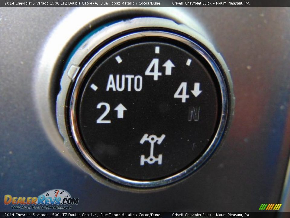 2014 Chevrolet Silverado 1500 LTZ Double Cab 4x4 Blue Topaz Metallic / Cocoa/Dune Photo #12